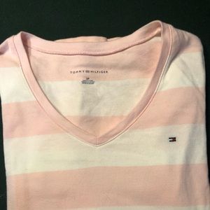 Tommy Hilfiger S new without tags pink white shirt